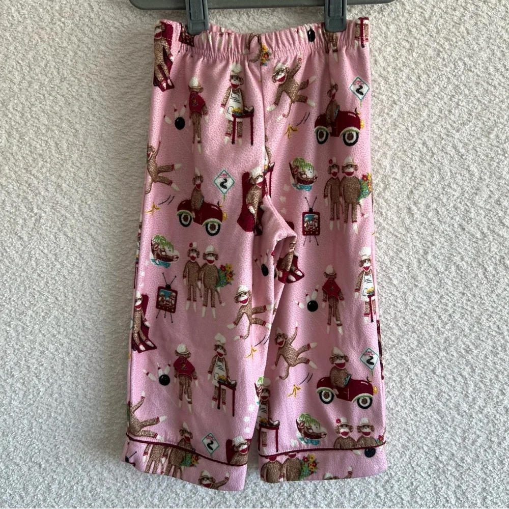 Nick‎ & Nora Kids Toddler Silly Sock Monkey Bowling Pajama Pants Size 2T